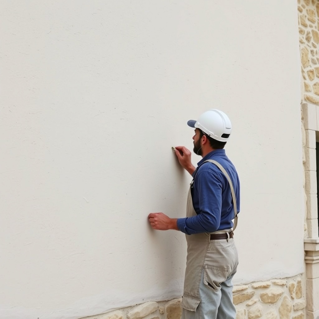 Crépissage en action